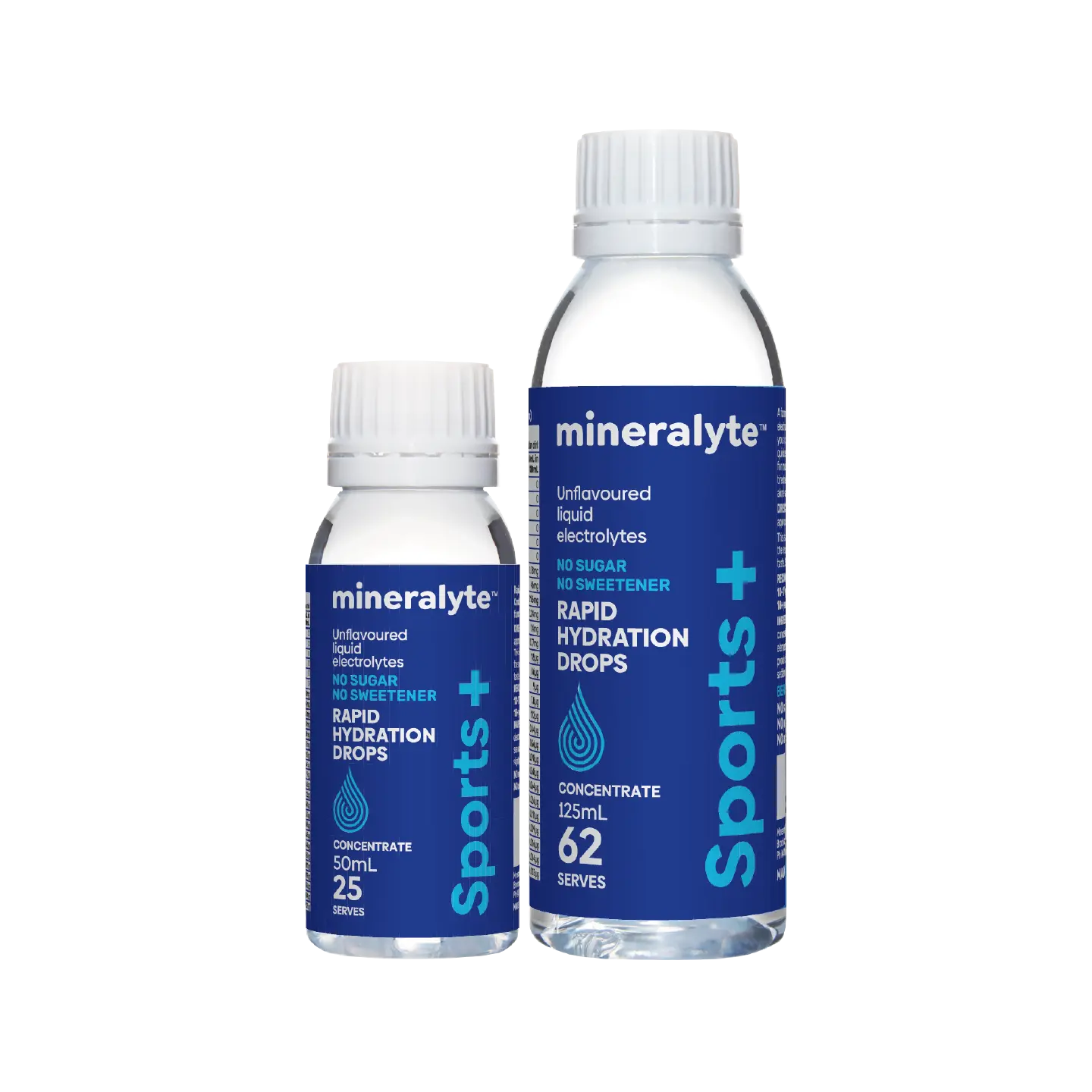 Sports+ Rapid Hydration Drops - Concentrate - 50mL 125mL Bottles